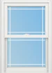 Prairie grid pattern shown on a window