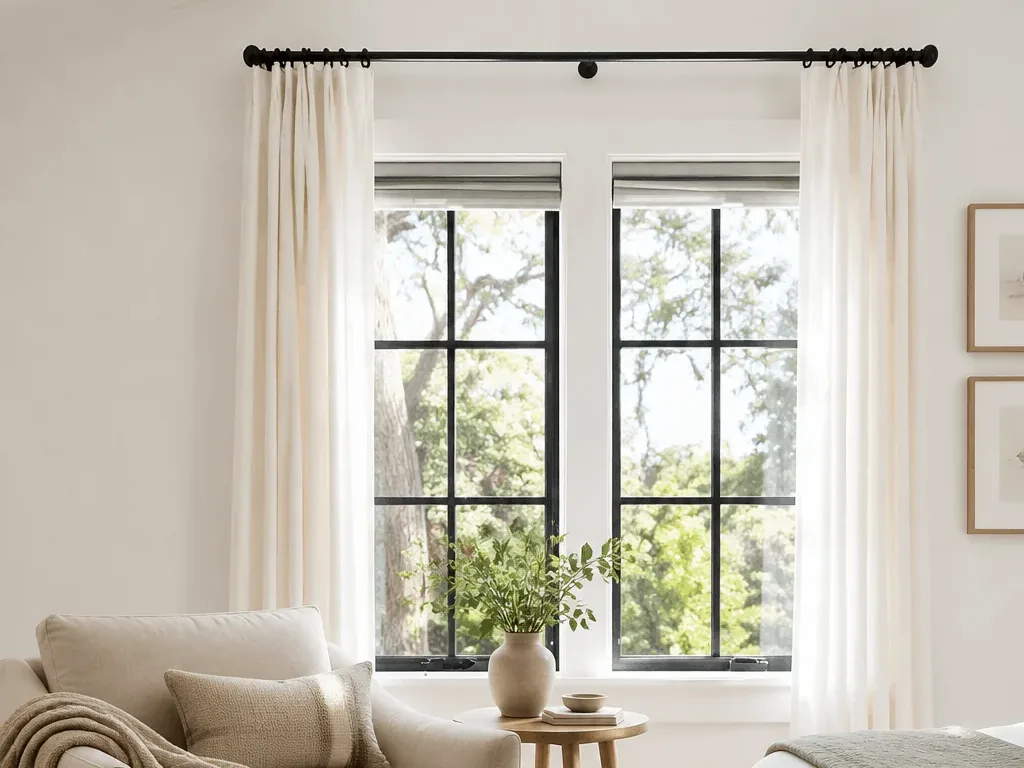 Vinyl-framed bedroom windows with daylight