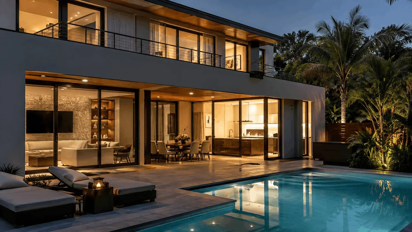 Impact-rated glass across a modern home exterior